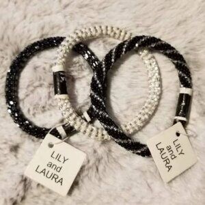 Lily and Laura Glass Bead Bracelets Handcafted in Nepal